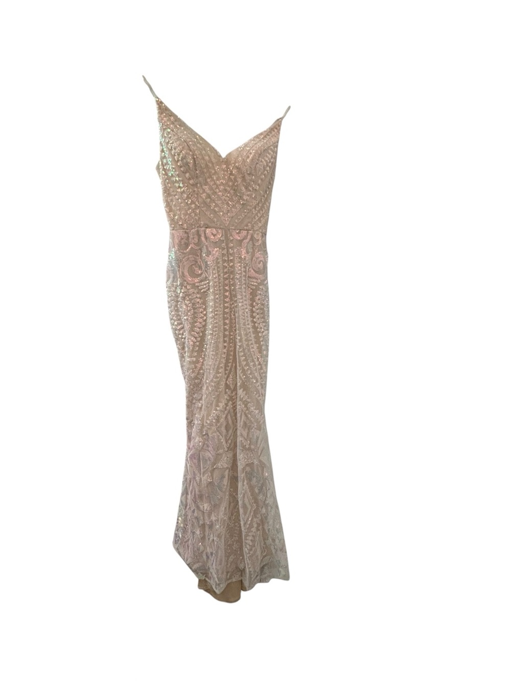 Ivory Iridescent Sequin Mermaid Gown ✨